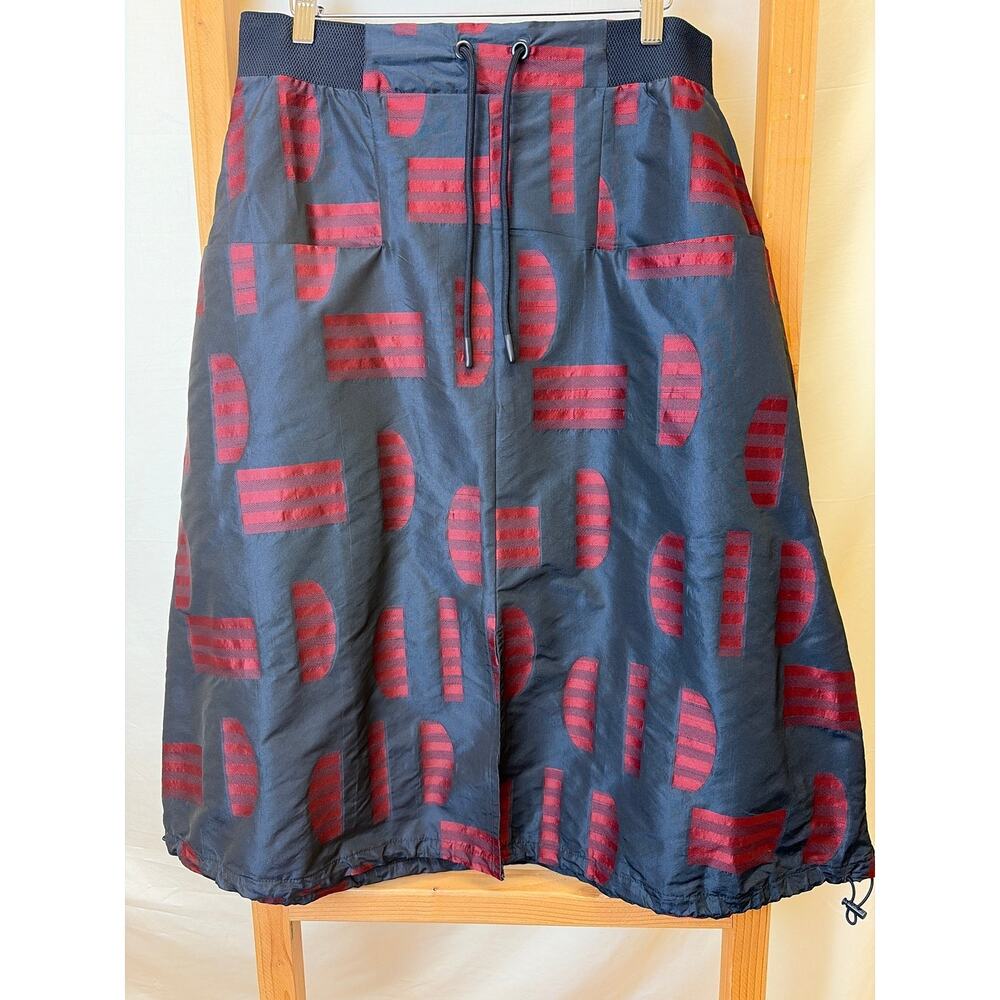 NWT Ever Sassy Bubble Skirt - Navy & Red - Parachute Fabric #0264 XXL